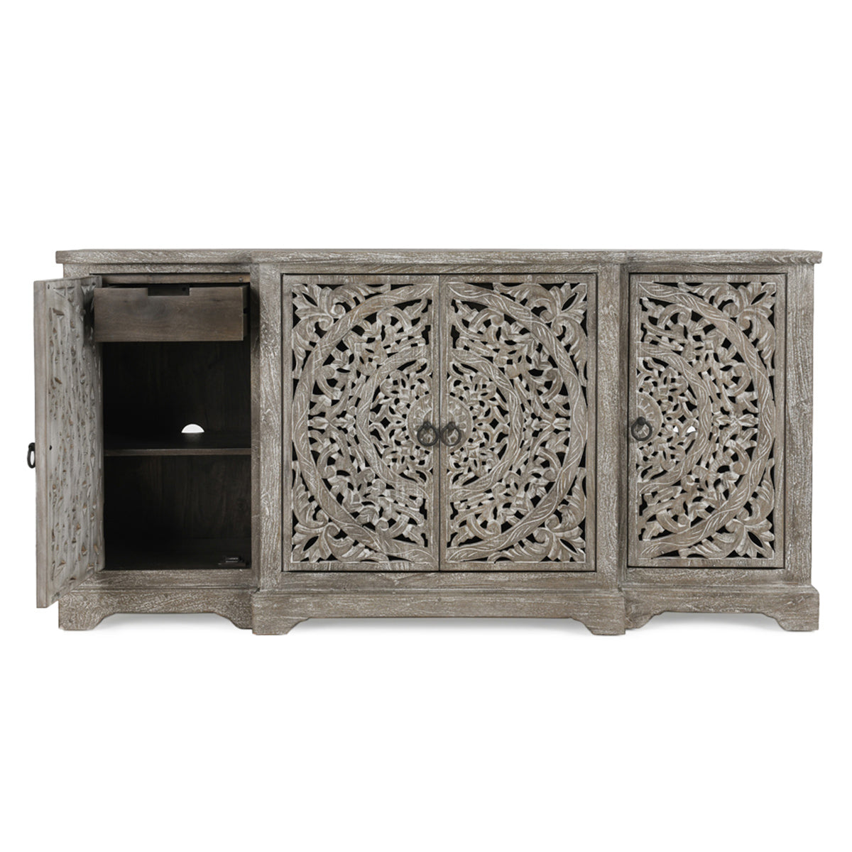 Harmony Breakfront 4Dr Cabinet - Vintage Gray
