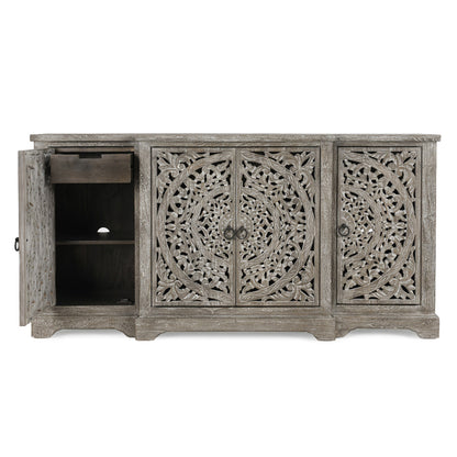 Harmony Breakfront 4Dr Cabinet - Vintage Gray