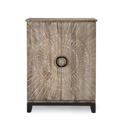 Vivienne Bar Cabinet - Distressed Taupe