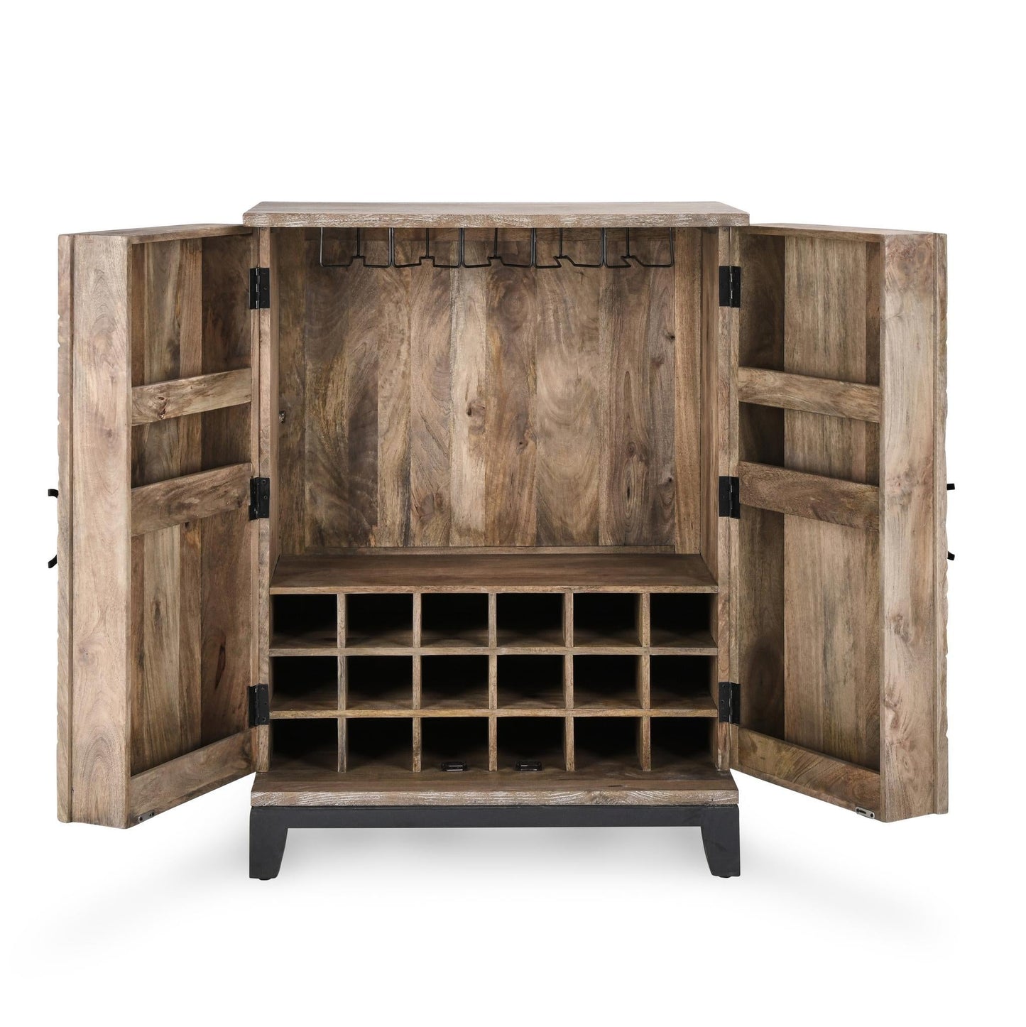 Vivienne Bar Cabinet - Distressed Taupe