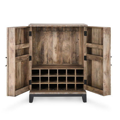 Vivienne Bar Cabinet - Distressed Taupe