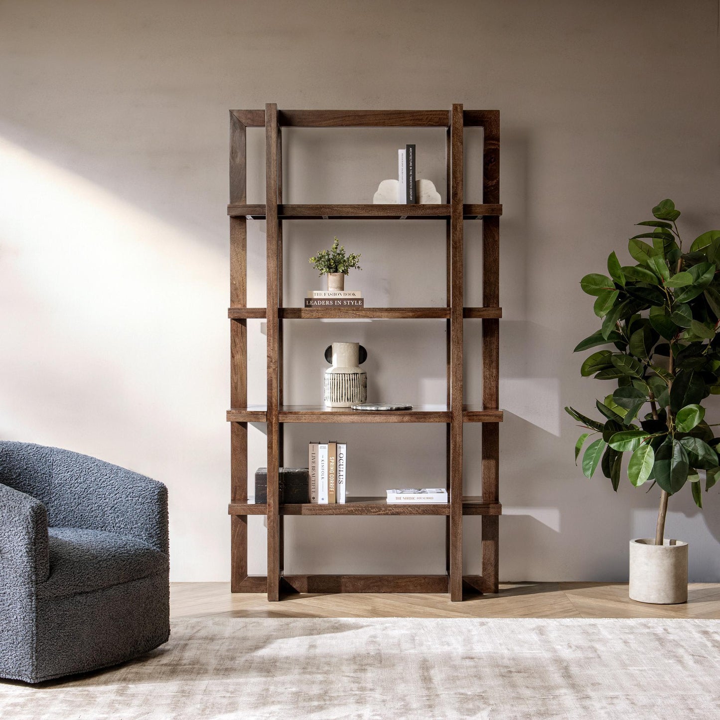 Sydney Bookcase - Bark Brown