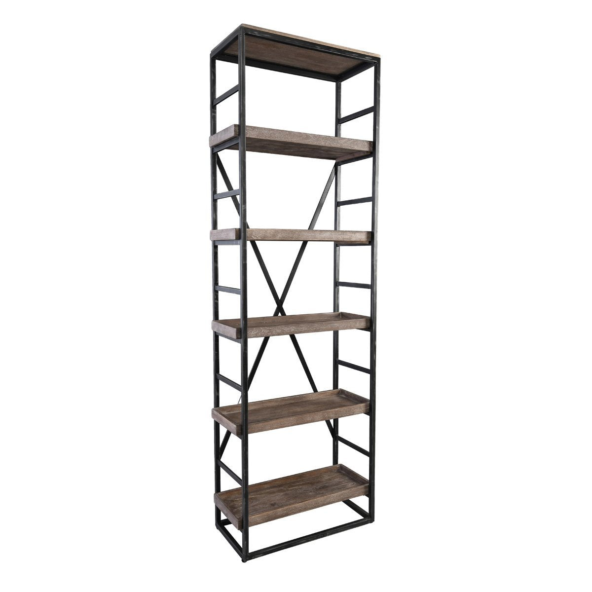 Evan Single Bookshelf - Olive Brown