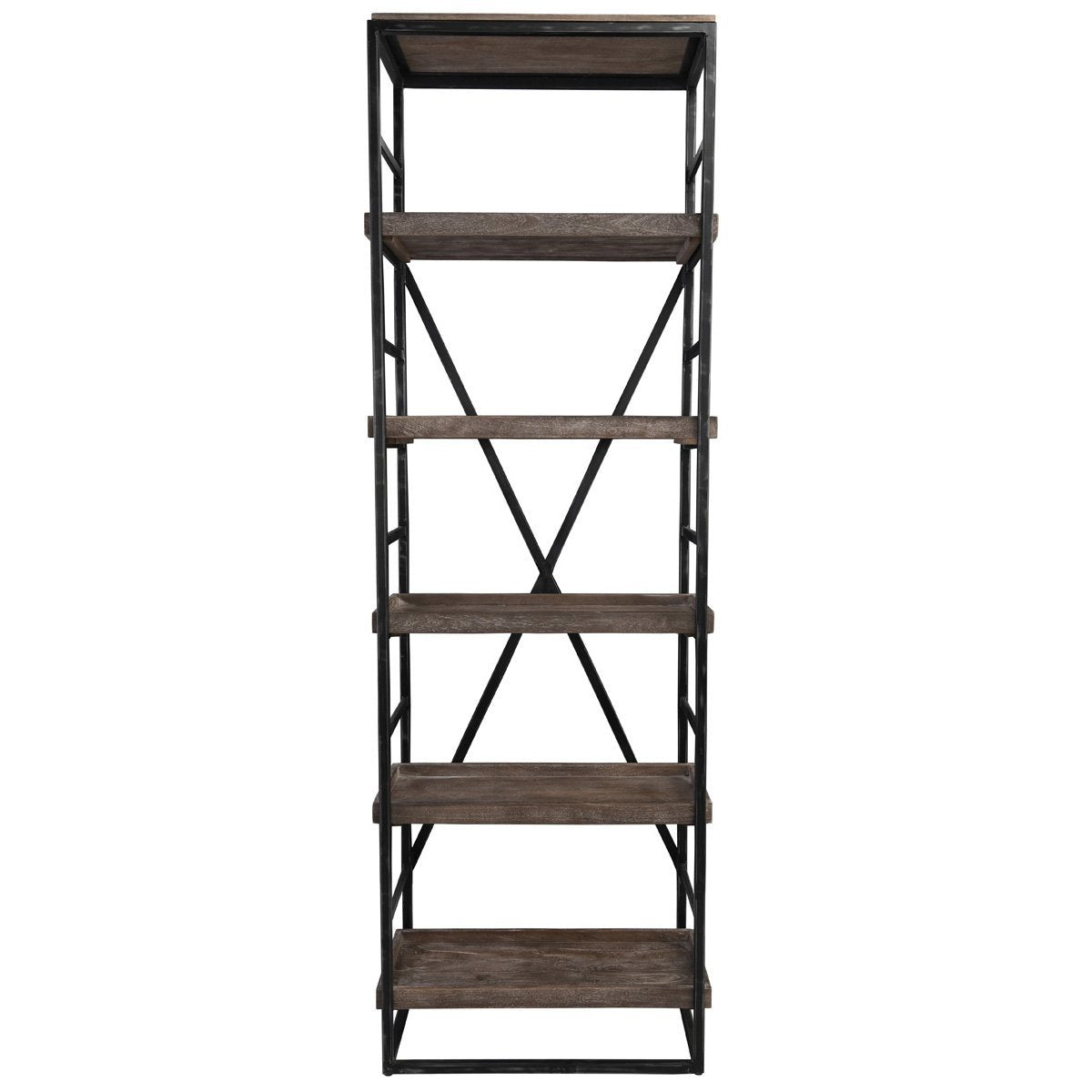 Evan Single Bookshelf - Olive Brown