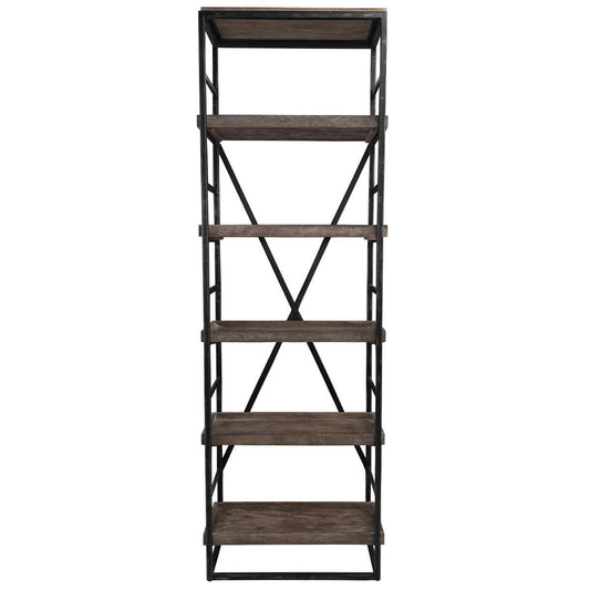Evan Single Bookshelf - Olive Brown