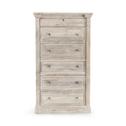 Adelaide 6Dwr Chest - Natural Cream Wash