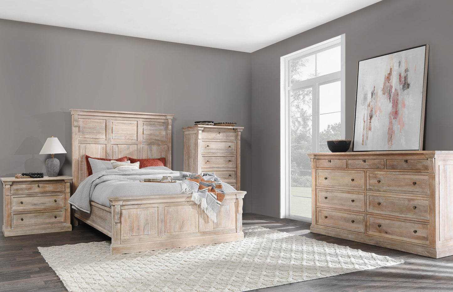 Adelaide 6Dwr Chest - Natural Cream Wash