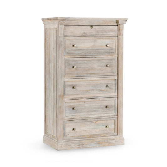 Adelaide 6Dwr Chest - Natural Cream Wash