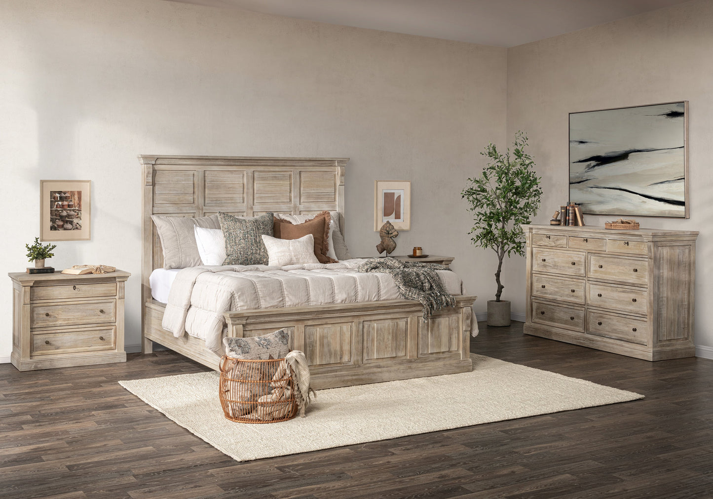 Adelaide 9Dwr Dresser - Natural Cream Wash