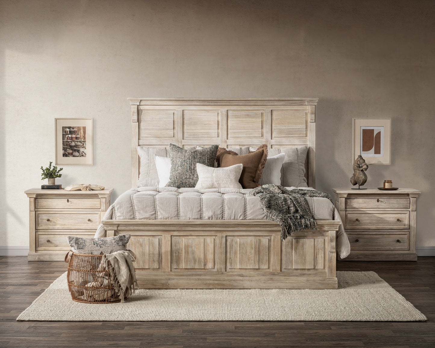 Adelaide 3Dwr Nightstand - Natural Cream Wash