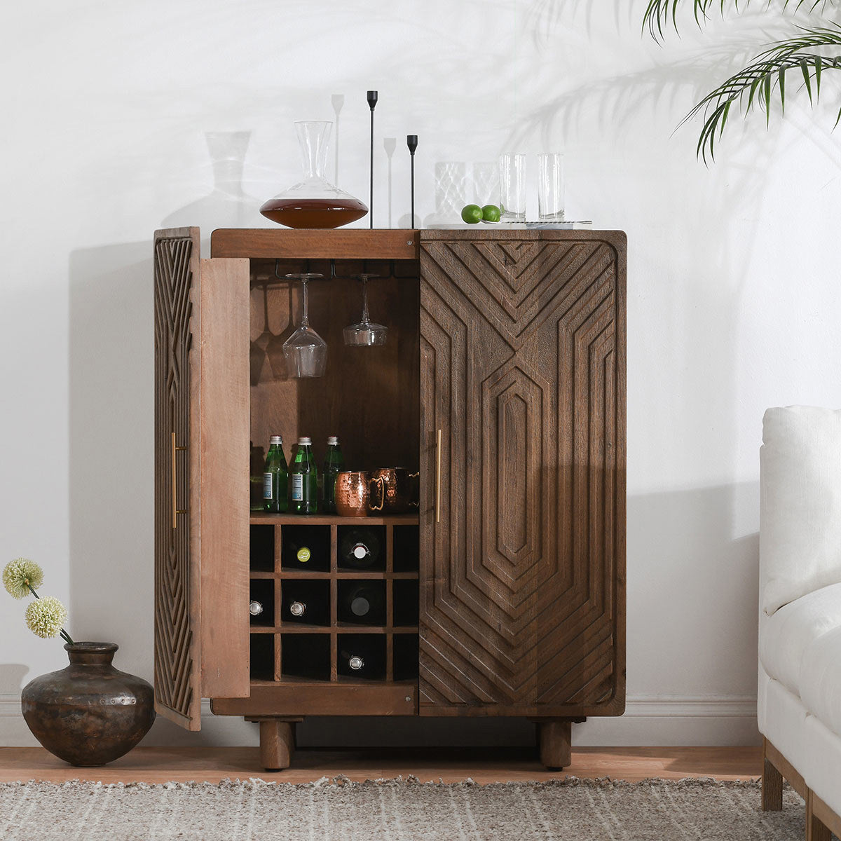 Holmes Bar Cabinet - Artisan Brown