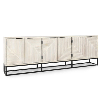 Flint 6Dr Cabinet - Coastal White
