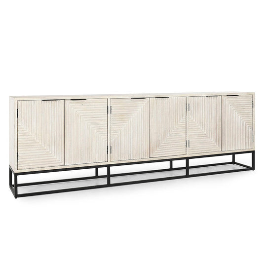 Flint 6Dr Cabinet - Coastal White