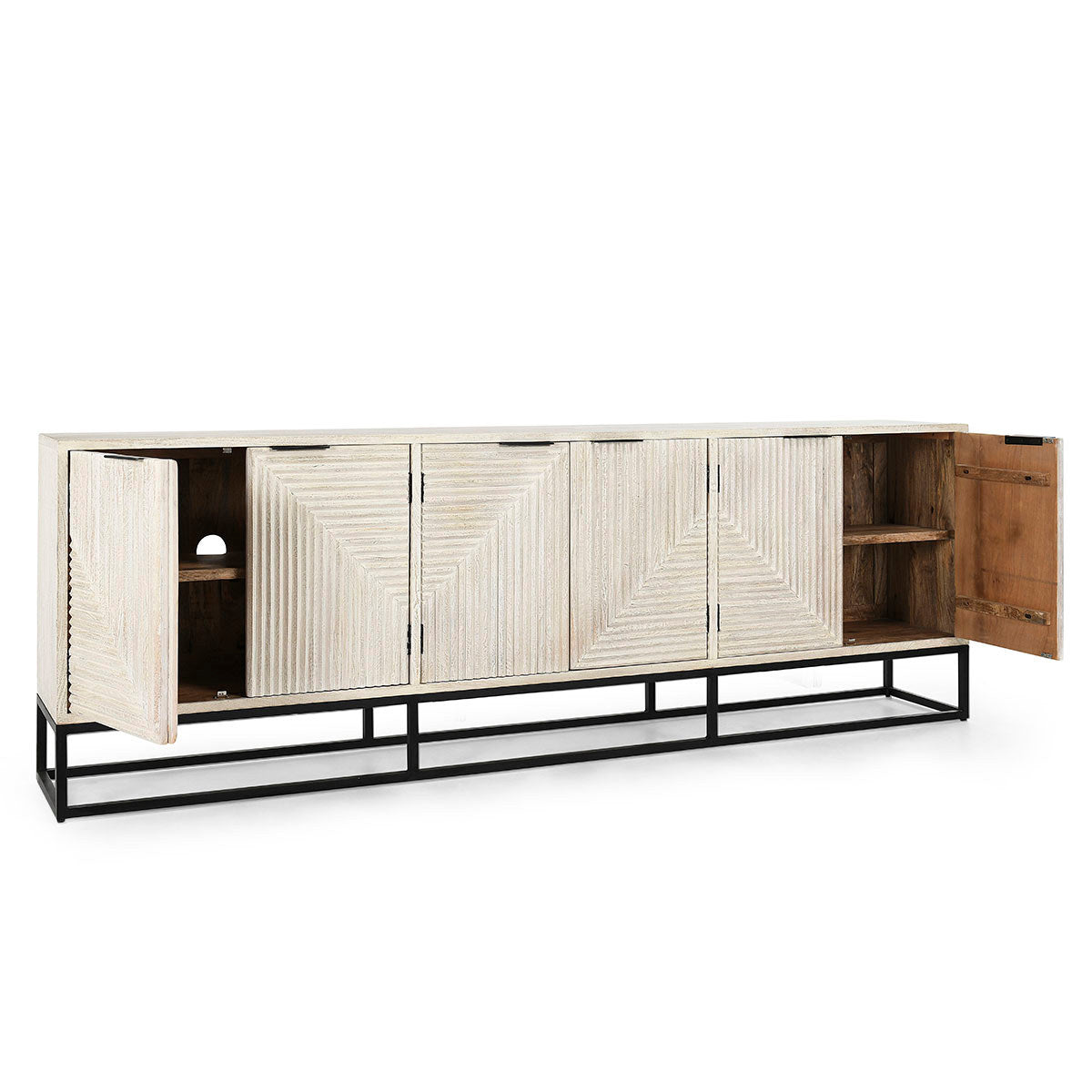 Flint 6Dr Cabinet - Coastal White