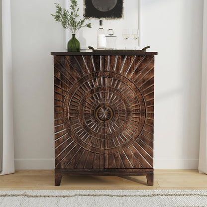 Vivienne Bar Cabinet - Bark Brown