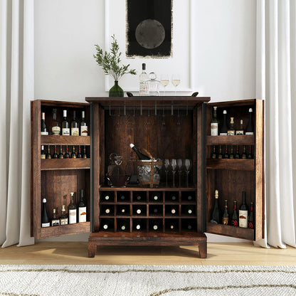 Vivienne Bar Cabinet - Bark Brown