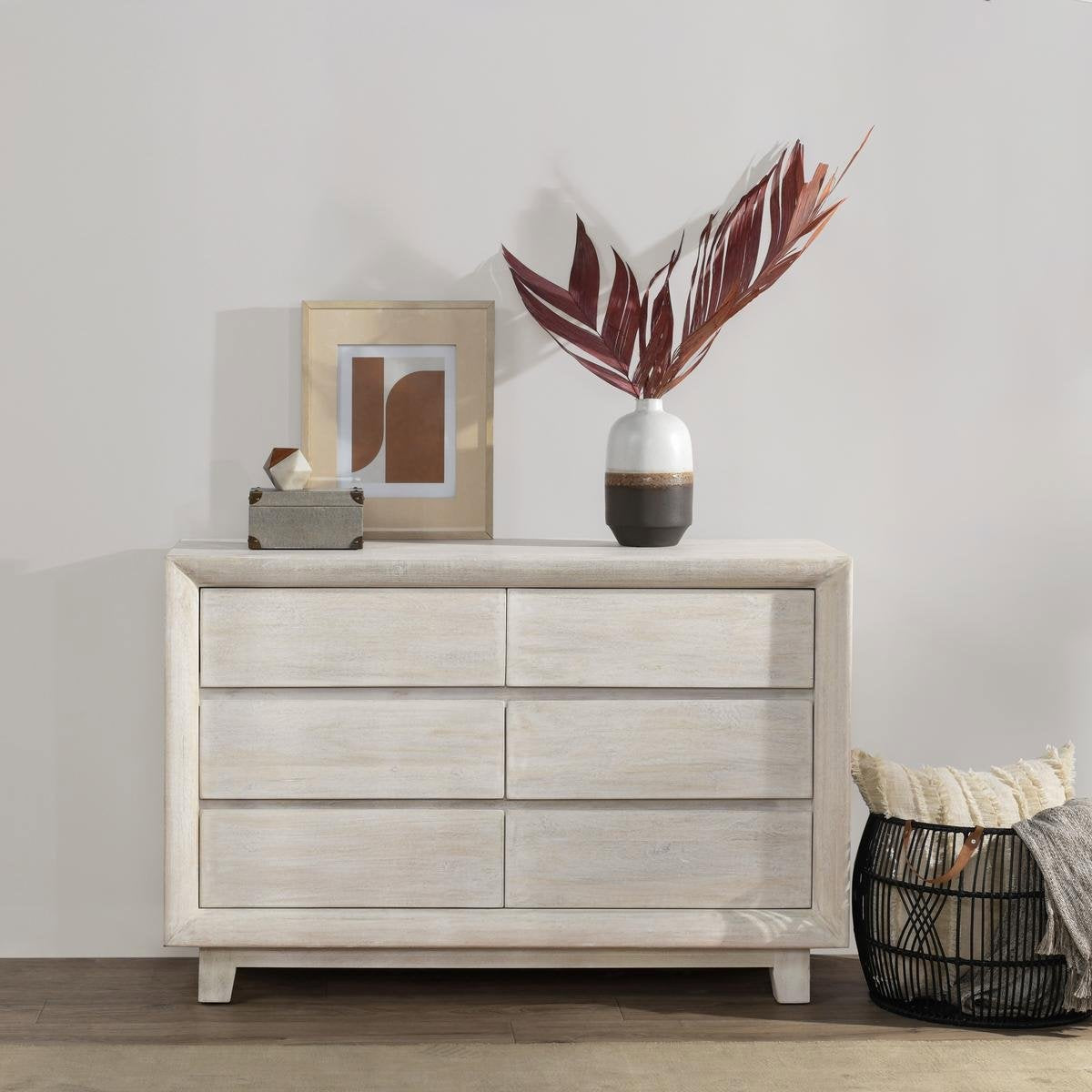 Reece 6Dwr Dresser - Seashell White