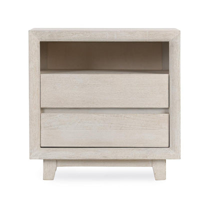 Reece 2Dwr Nightstand - Seashell White
