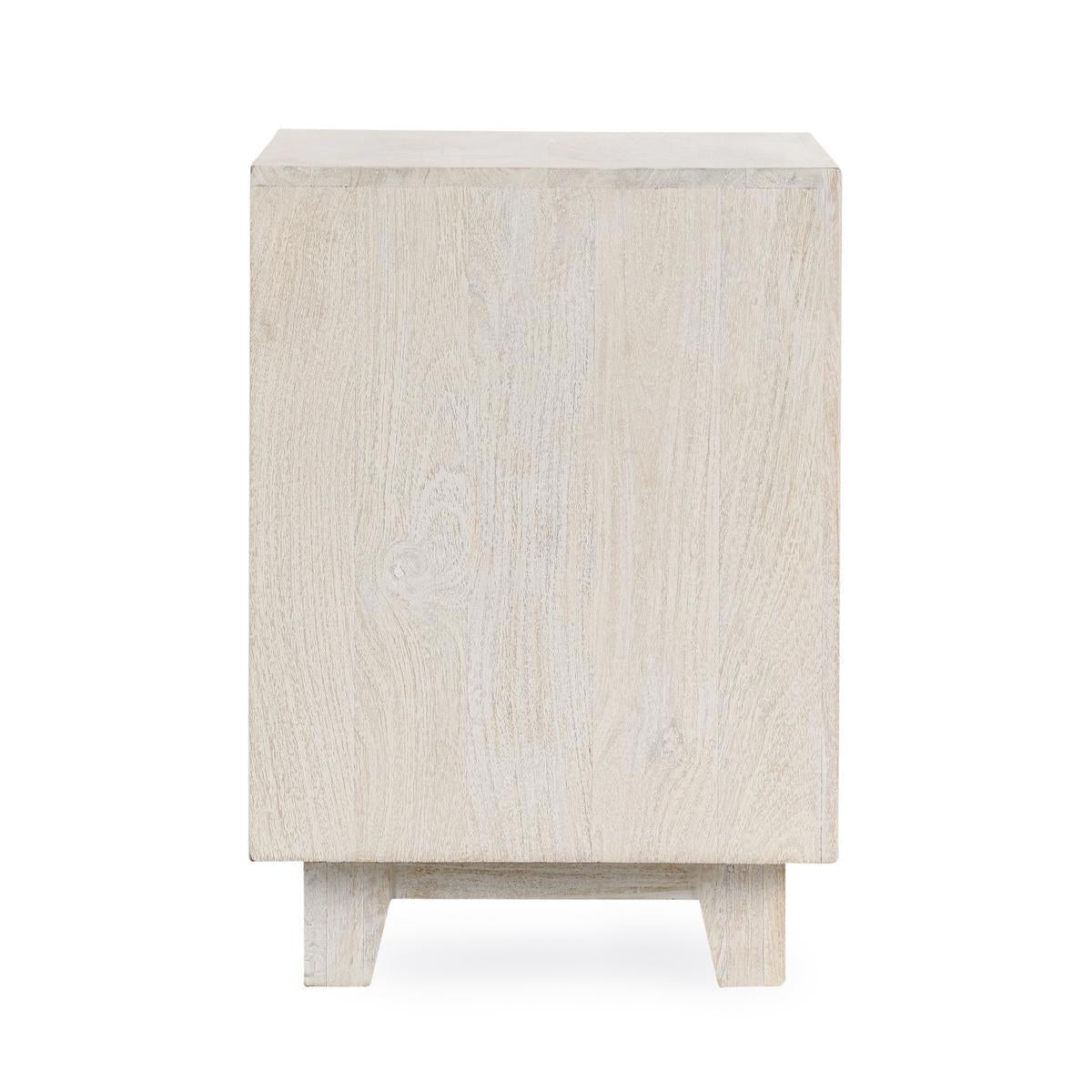 Reece 2Dwr Nightstand - Seashell White