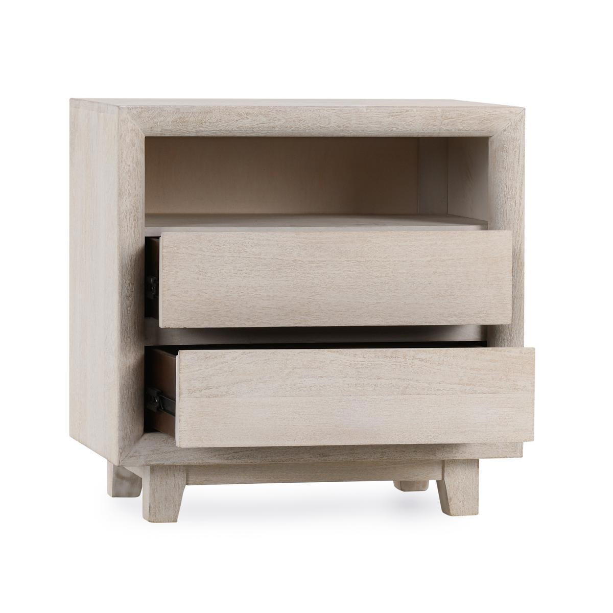 Reece 2Dwr Nightstand - Seashell White