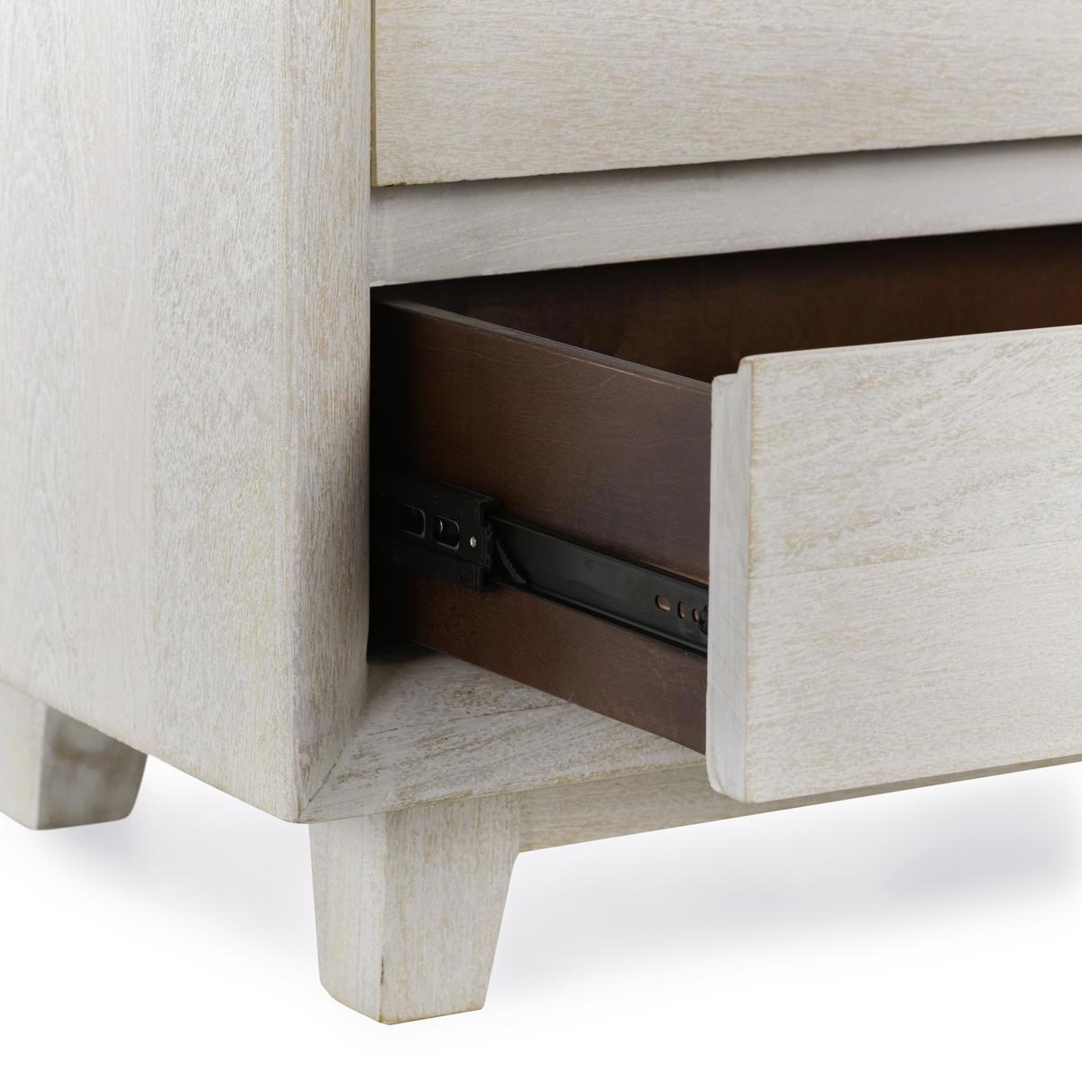 Reece 2Dwr Nightstand - Seashell White
