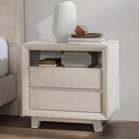 Reece 2Dwr Nightstand - Seashell White
