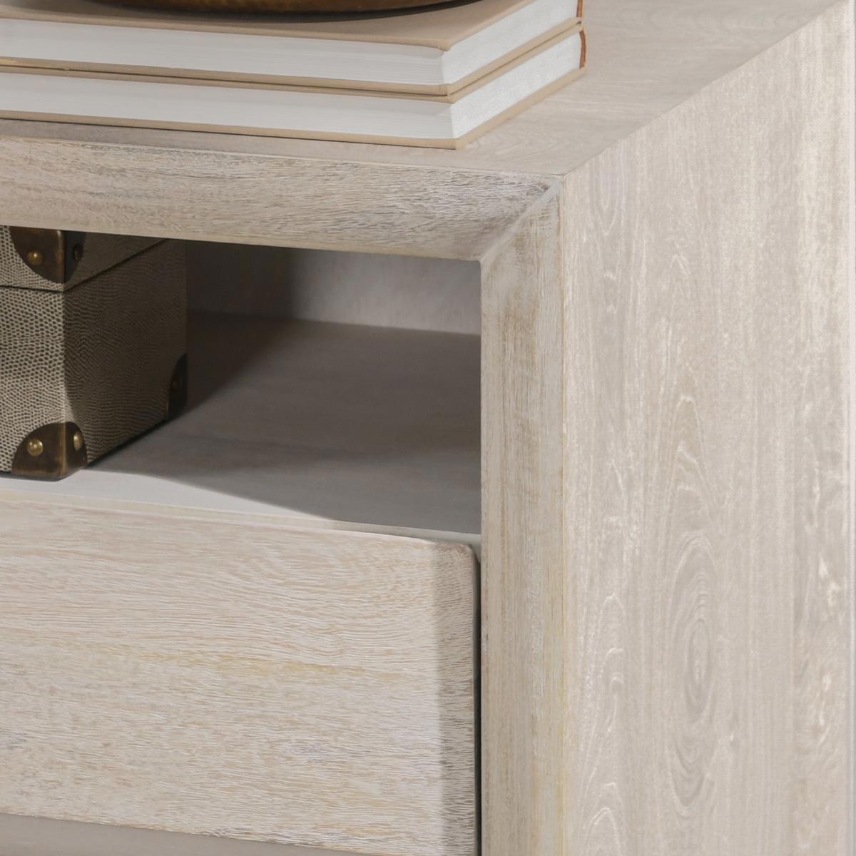 Reece 2Dwr Nightstand - Seashell White