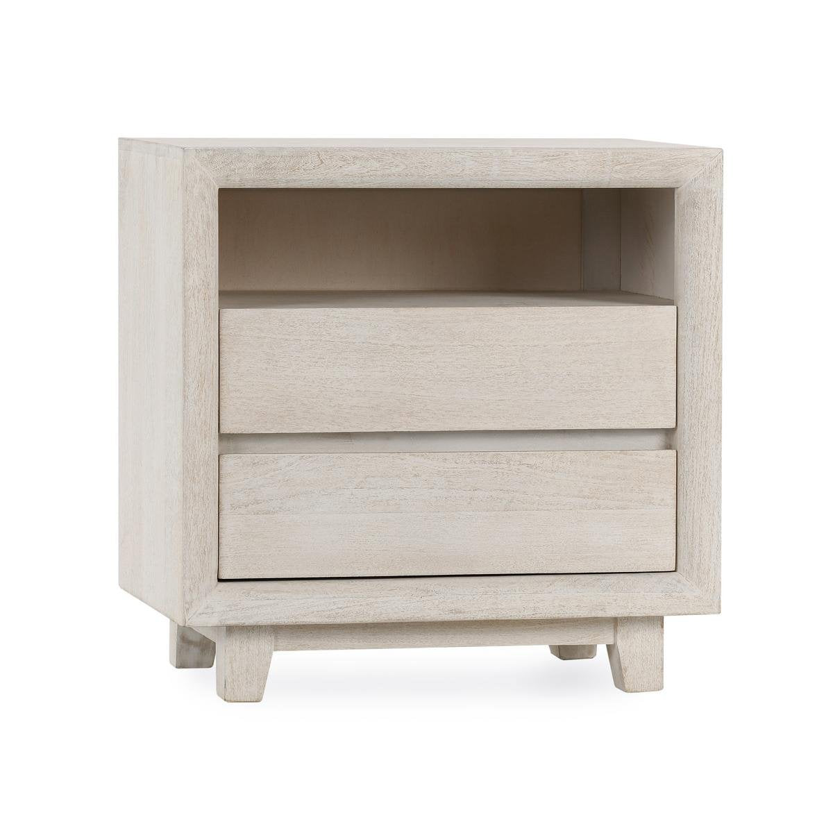 Reece 2Dwr Nightstand - Seashell White