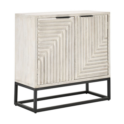 Flint 2Dr Cabinet - Coastal White