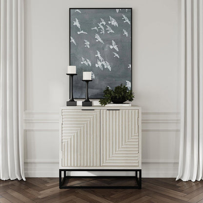 Flint 2Dr Cabinet - Coastal White