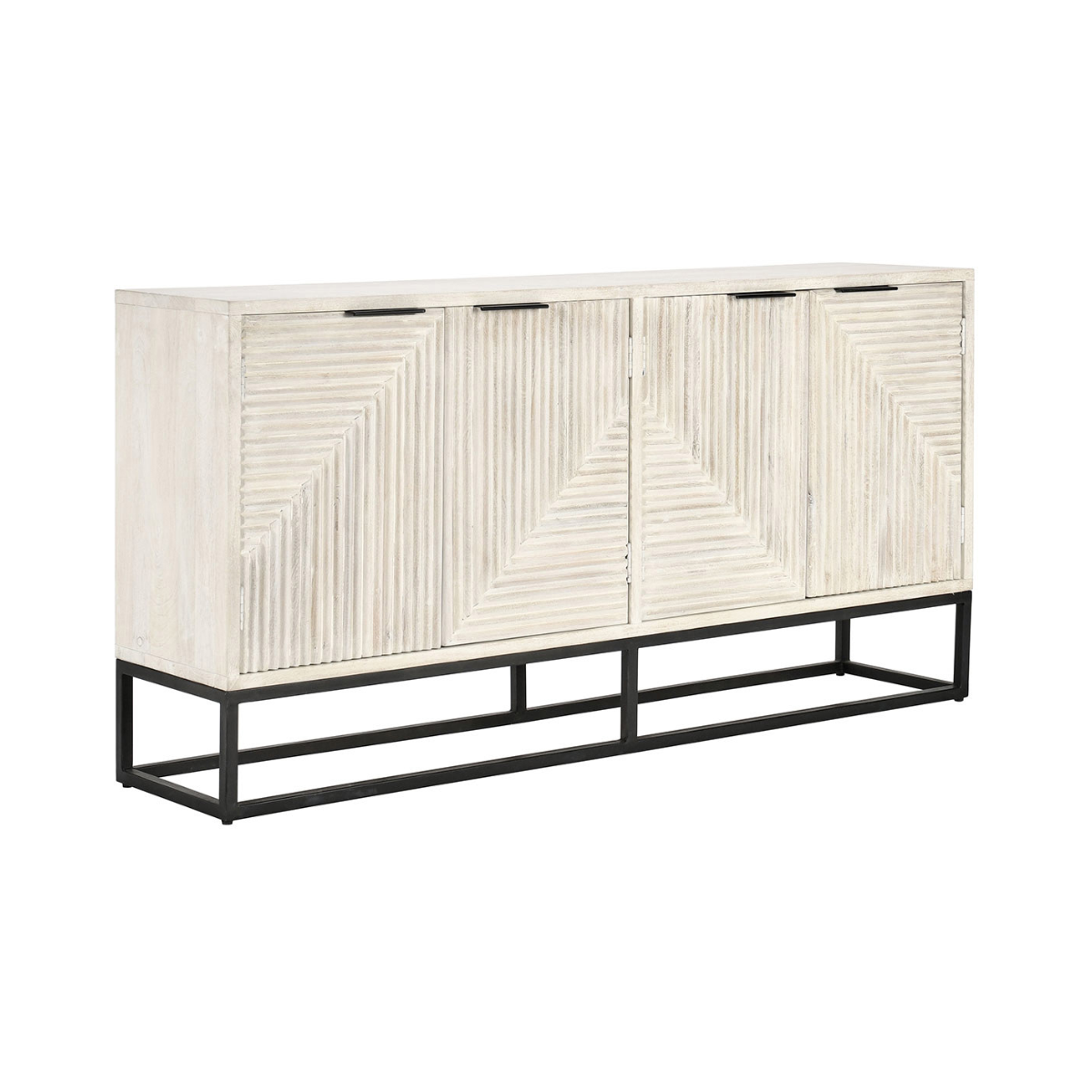 Flint 4Dr Cabinet - Coastal White
