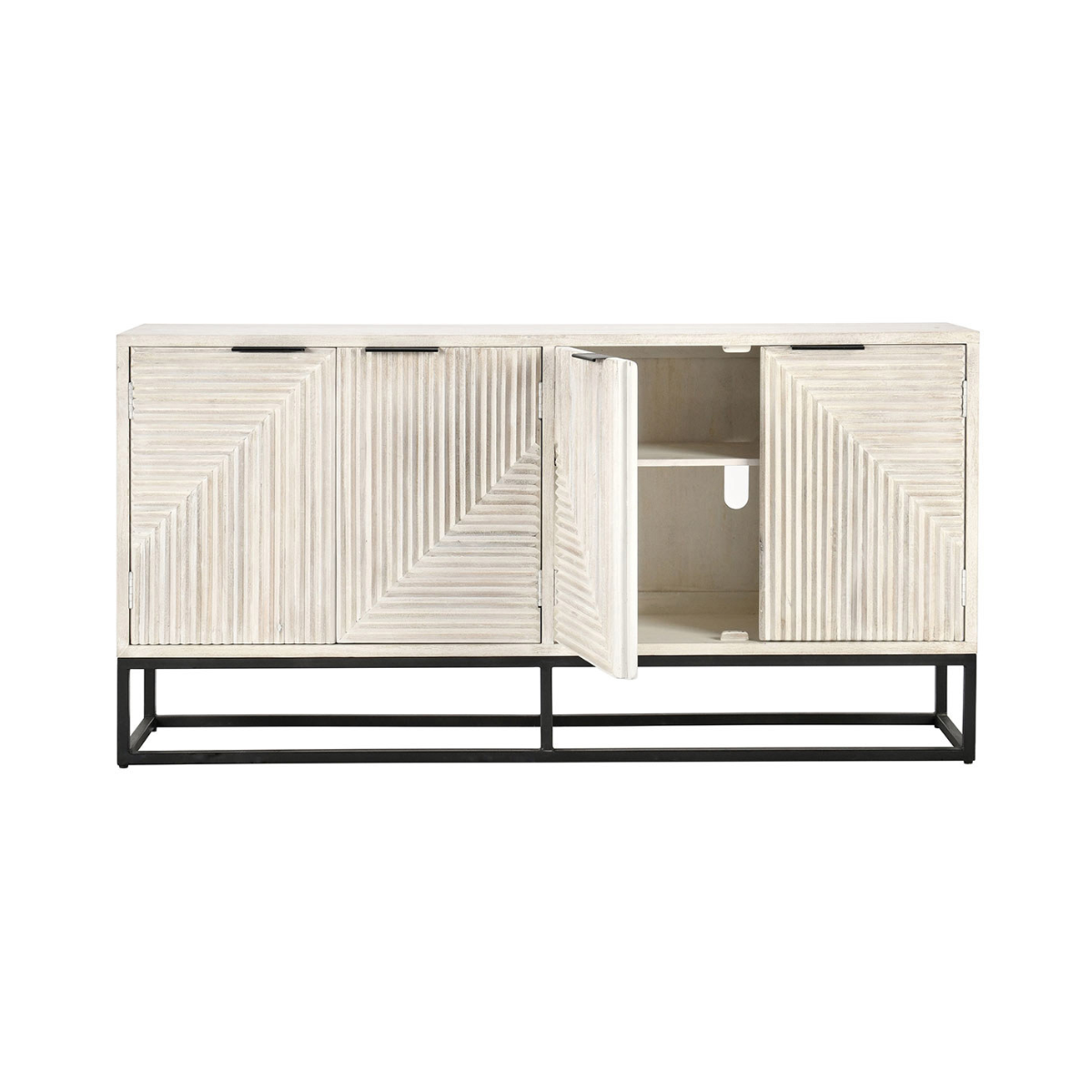 Flint 4Dr Cabinet - Coastal White