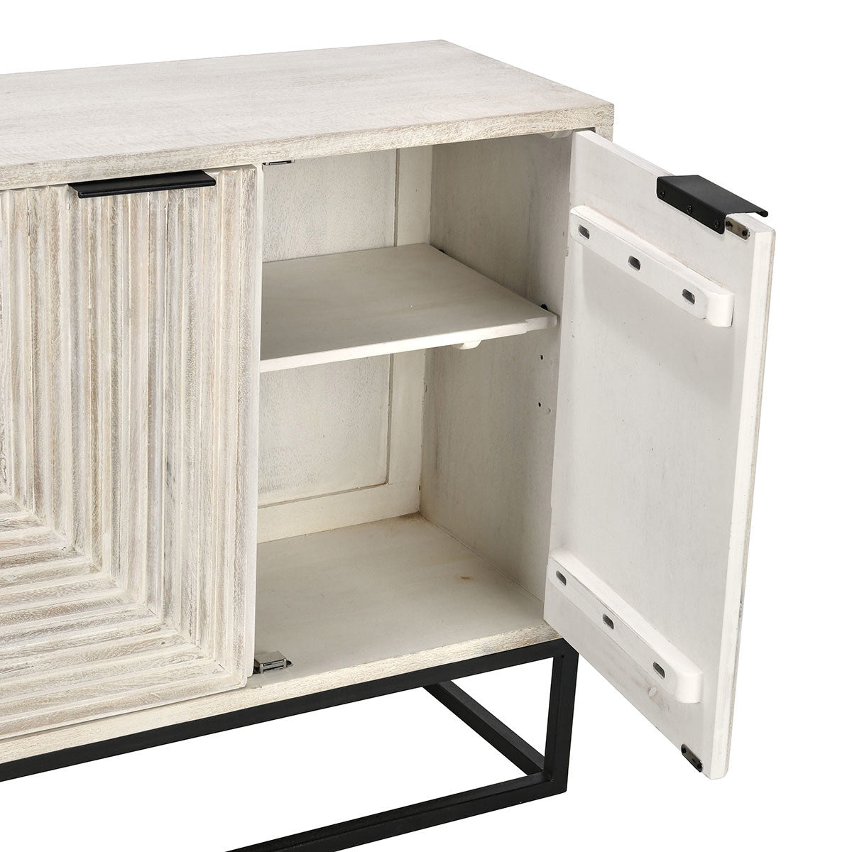 Flint 4Dr Cabinet - Coastal White