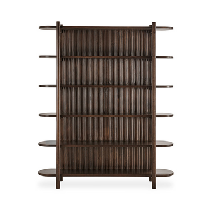Redford Bookcase - Bark Brown