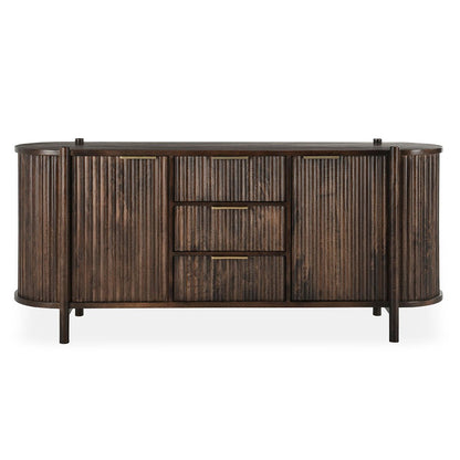 Redford 2Dr 3Dwr Cabinet - Bark Brown