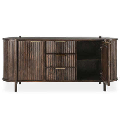 Redford 2Dr 3Dwr Cabinet - Bark Brown
