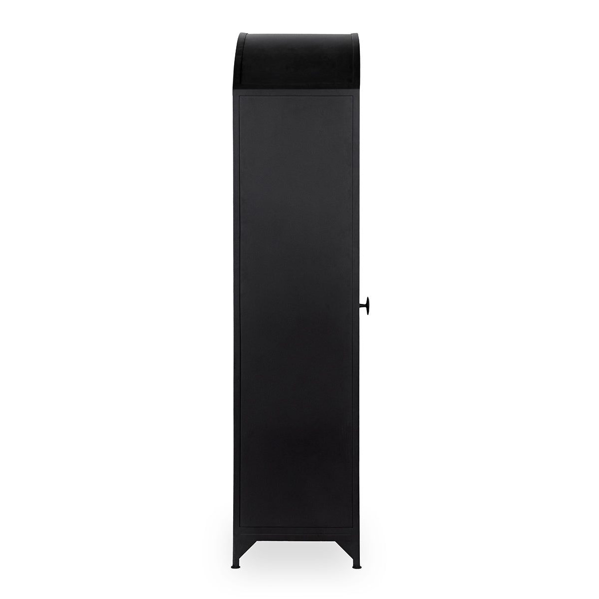 Lillo Metal/Glass Single Door Cabinet - Black