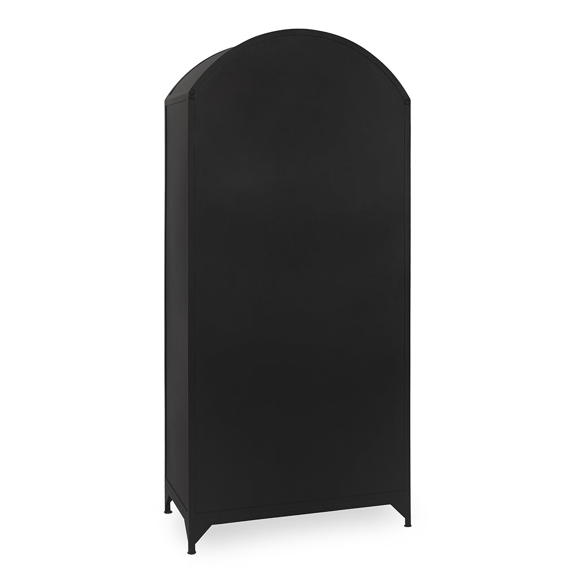 Lillo Metal/Glass Single Door Cabinet - Black