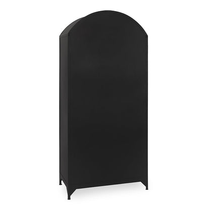Lillo Metal/Glass Single Door Cabinet - Black