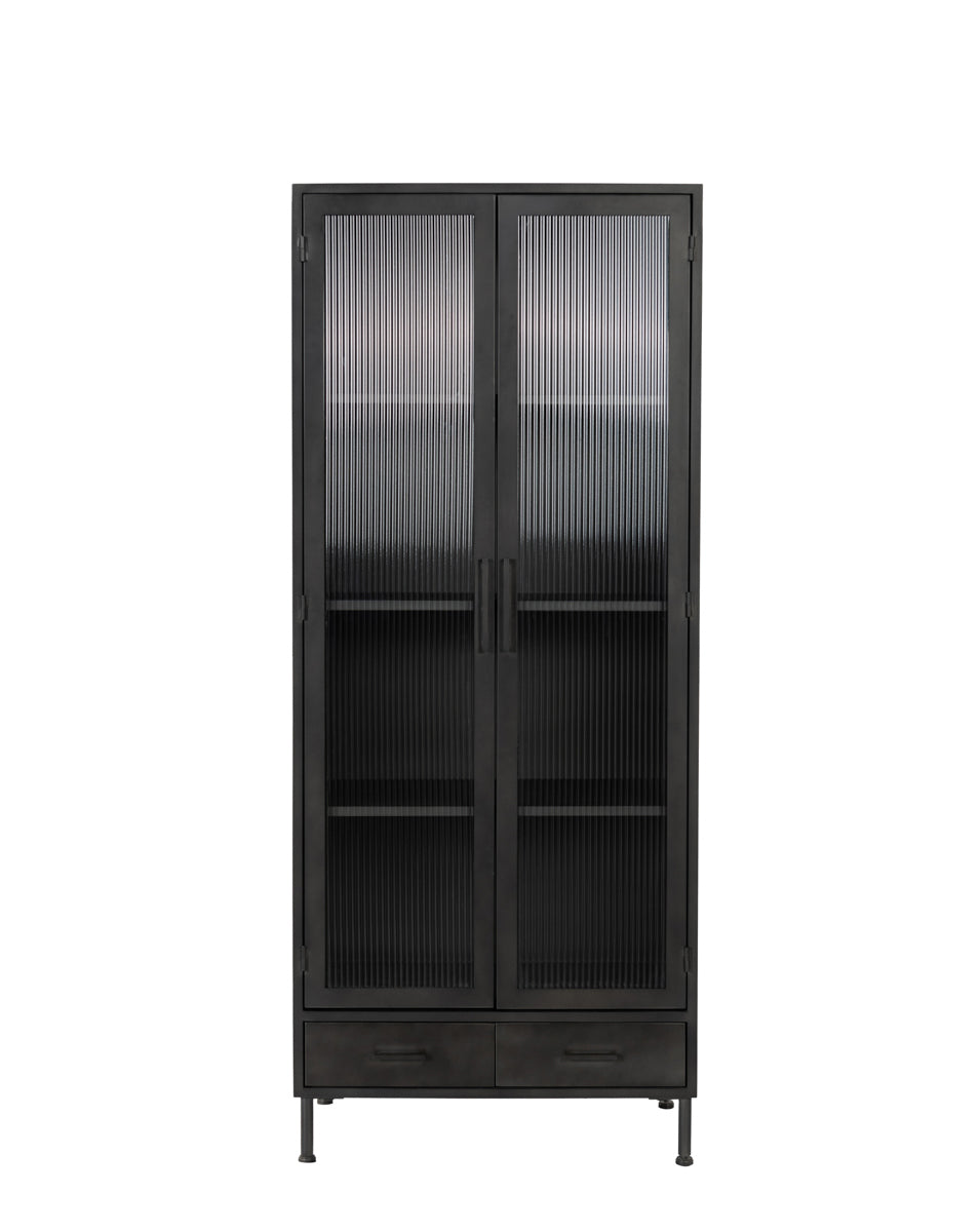 Nore Metal/Glass 2Dr 2Dwr Tall Cabinet