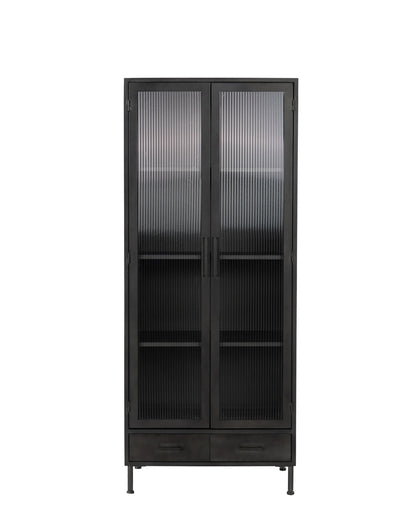 Nore Metal/Glass 2Dr 2Dwr Tall Cabinet