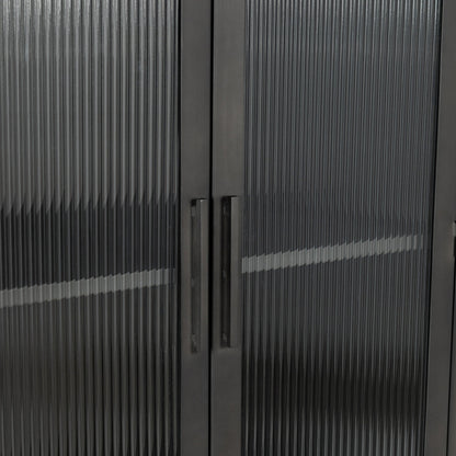 Nore Metal/Glass 2Dr 2Dwr Tall Cabinet