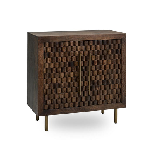 Norwood 2Dr Cabinet - Bark Brown