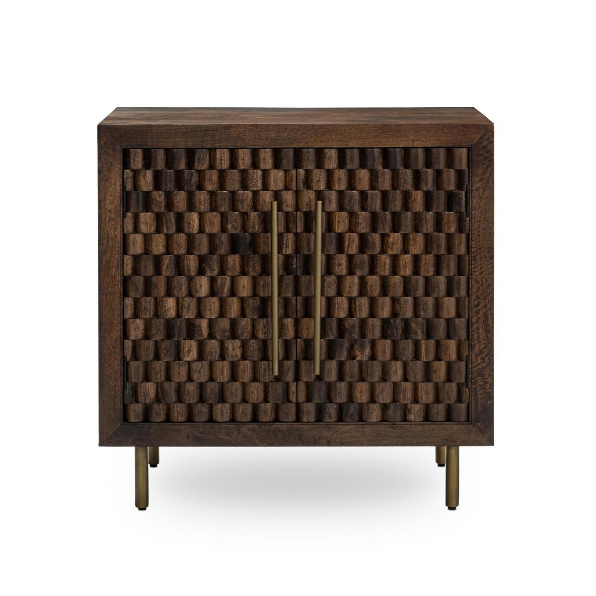 Norwood 2Dr Cabinet - Bark Brown