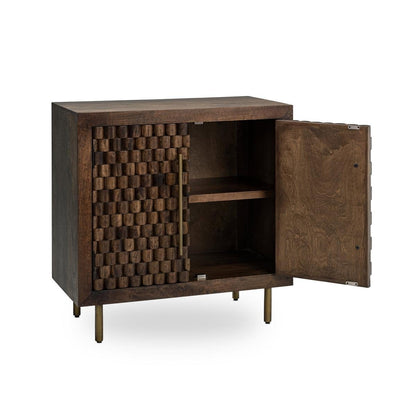 Norwood 2Dr Cabinet - Bark Brown