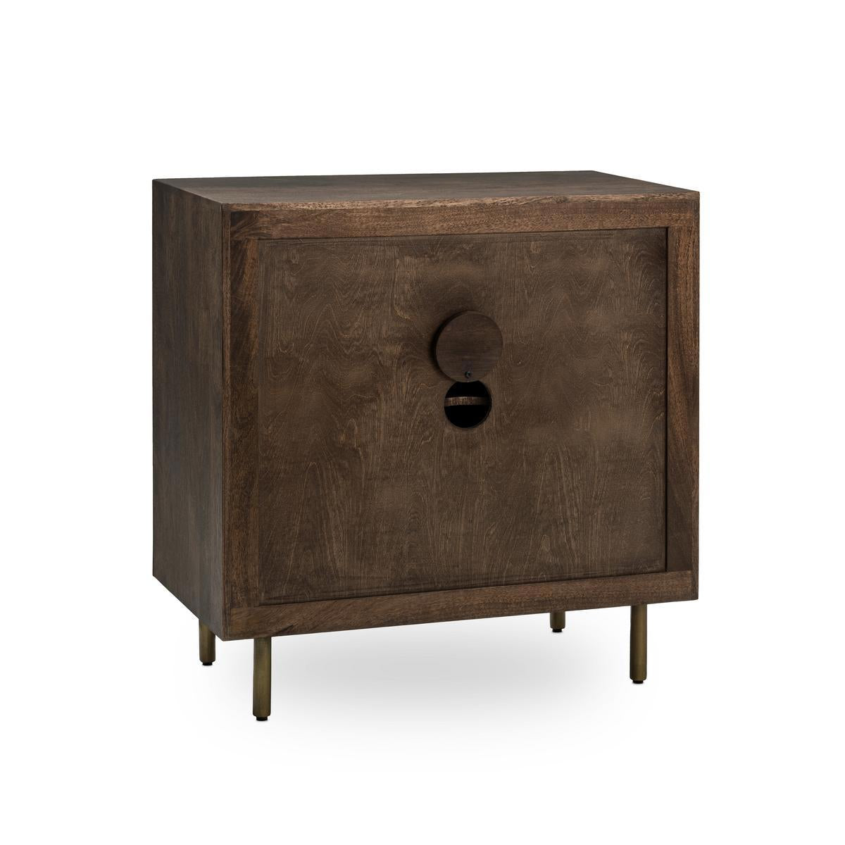 Norwood 2Dr Cabinet - Bark Brown