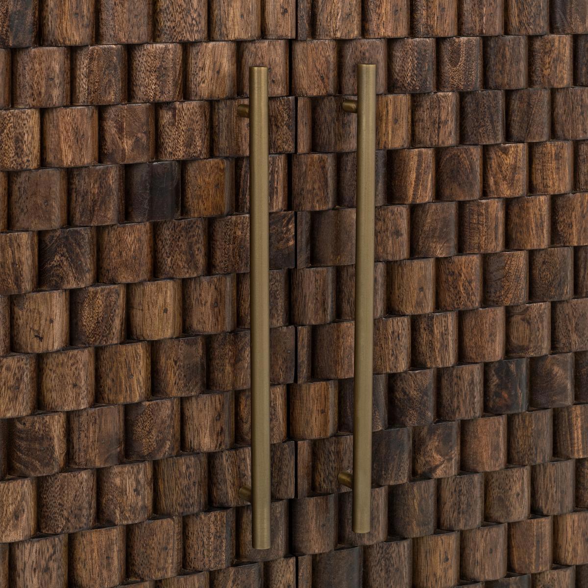 Norwood 2Dr Cabinet - Bark Brown