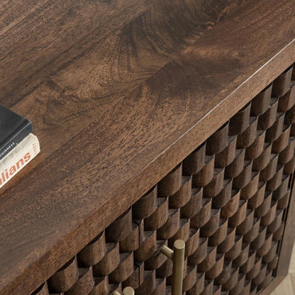 Norwood 2Dr Cabinet - Bark Brown