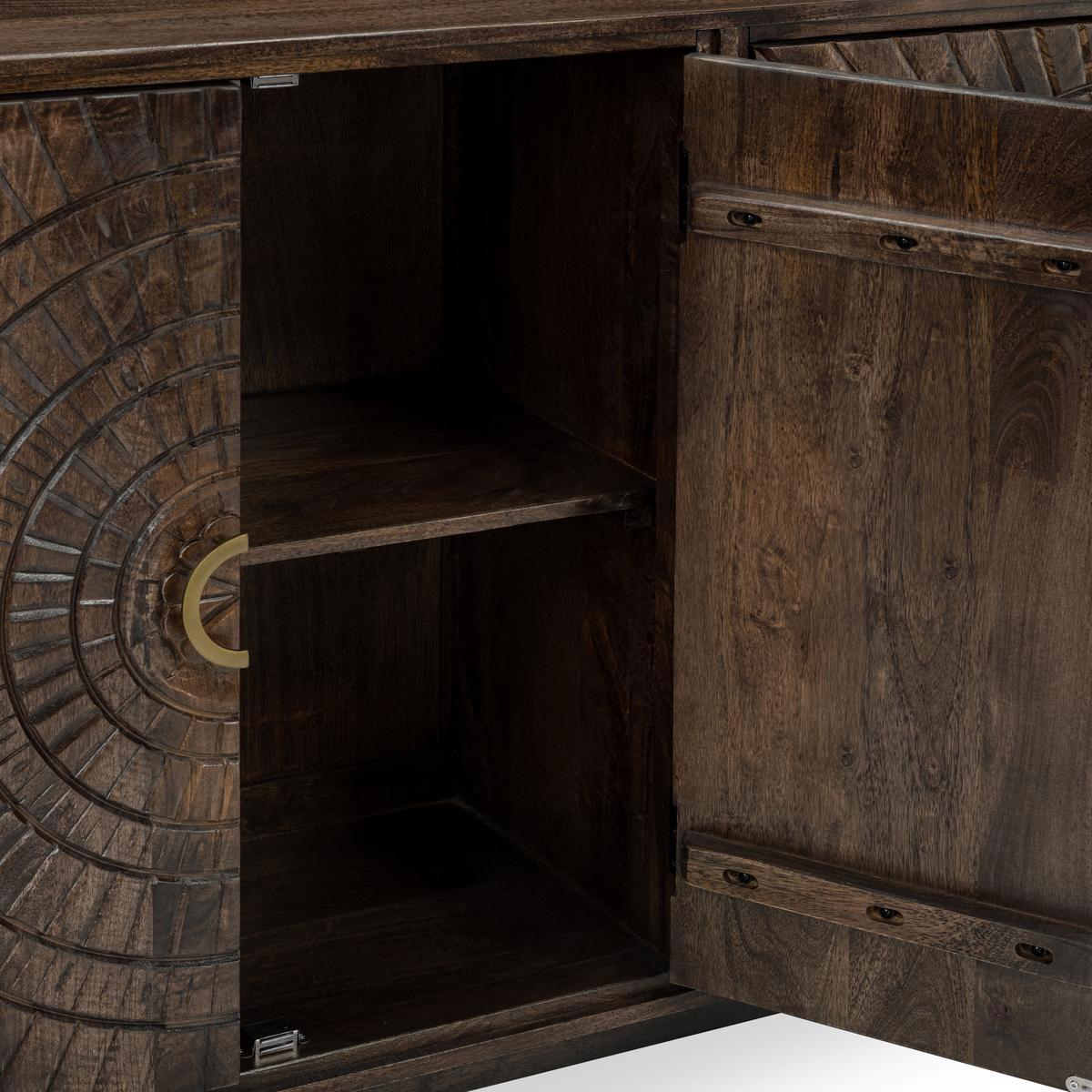 Vivienne 4Dr Cabinet - Bark Brown