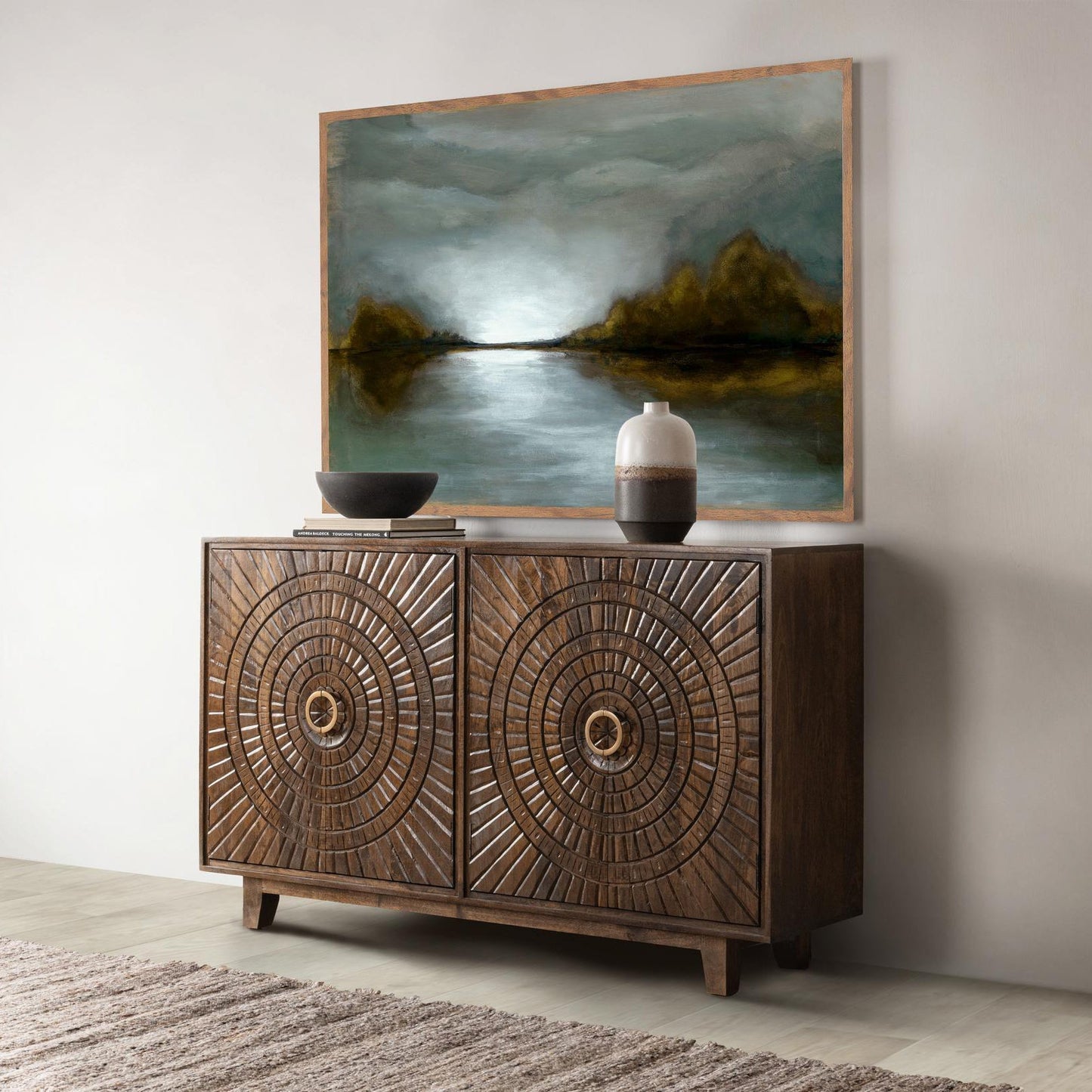 Vivienne 4Dr Cabinet - Bark Brown